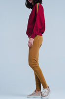 MUSTARD - Original Skinny Pants With Sequins and Buttons