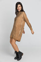 CONQUISTA FASHION - Original Tencel Taupe Shirt Dress