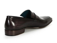 Paul Parkman Men's Loafer Black & Gray Hand-Painted Leather Upper With Leather Sole (ID#093-GRAY)