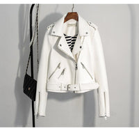 LUXURY AND ME - Original Slim Suede  Biker Jacket PU Coat