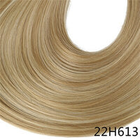 Original Synthetic Clip in Hair Extension Ombre Bayalage Long Straight Flase Hair Pieces for Women 24" 5clips One Piece 3/4 Head