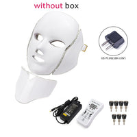 7 Color Led Facial Light Face Mask With Neck Skin Rejuvenation Tighten Anti Acne Wrinkle Beauty Treatment Korean Photon Spa Home