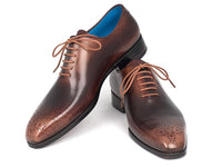 Paul Parkman Men's Camel & Brown Wholecut Oxfords (ID#KR254CML)