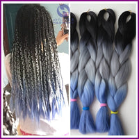 Desire for Hair 10packs Per Lot 24inch 100g Synthetic Braiding Hair Jumbo Braids 3 Tone Omber Blonde Lavender Color