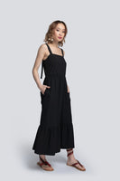 AKOSEE - Original Gabriella Tiered Sundress in Black