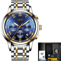 2022 Men Watch Luxury Top Brand LIGE Sport Chronograph Watches Mens Waterproof Full Steel Quartz Clock Watches Relogio Masculino