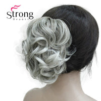 StrongBeauty Short Ponytail Hair Piece Extension Synthetic Hair Wavy Claw Clip in/on Hairpiece COLOUR CHOICES