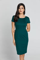 CONQUISTA FASHION - Original Fitted Emerald Cap Sleeve Dress Conquista Fashion