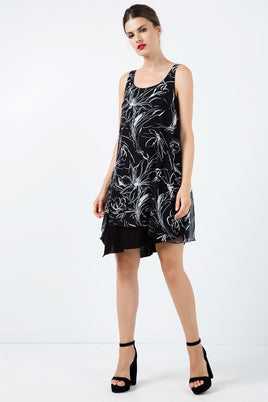 CONQUISTA FASHION - Original Sleeveless Print Layer Dress