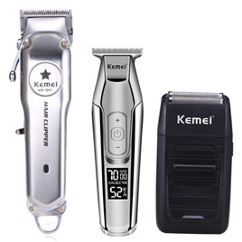 Kemei All Metal Professional Electric Hair Clipper Rechargeable Hair Trimmer Haircut Machine Kit KM-1997 KM-1996 KM-5027 KM-1102