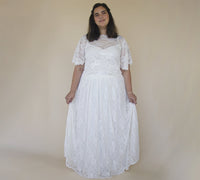 BLUSHFASHION - Original Curvy Bridal Lace Top, Bridal Wear #2059