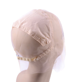 1Pc  Full Lace Wig Cap Base for Making Full  Hand Made Wigs With Adjustable Straps Glueless Weaving Cap Customize Hairnets