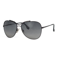 Hugo Boss Aviator sunglasses - Black metal frame, grey lenses - 0037/S