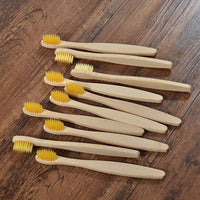 10PC Kids Soft Bristles Bamboo Toothbrush Eco Friendly Childrens Toothbrushes Biodegradable Plastic-Free Oral Care Tooth Brush