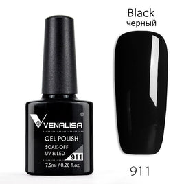 VENALISA - 10 Pcs Nail Enamel Gel Polish 7.5ml Base Coat No Wipe Long Wear Top Coat Full Coverage Color Nail Polish Lacquer Varnish