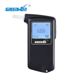 CARE FOR DRIVER STORE - Original 2019 GREENWON Professional Police Digital Fuel Cell Sensor Breath Alcohol Tester Breathalyzer AT-868F Free Shipping