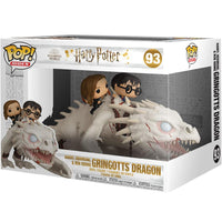 POP figure Harry Potter Gringotts Dragon with Harry, Ron and Hermione