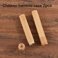 Natural Bamboo Case Eco Friendly Toothbrush Bamboo Tube 8.3 Inch for Adult Toothbrush Case Hand Made Tooth Brushes Accessories