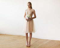 BLUSHFASHION - Original Pink Tulle and Lace Short Dress #1157