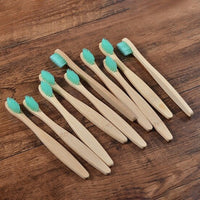 10PC Kids Soft Bristles Bamboo Toothbrush Eco Friendly Childrens Toothbrushes Biodegradable Plastic-Free Oral Care Tooth Brush