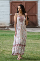 LIVING FREE BEAUTY - Original Boho Chic Floral Maxi Dress