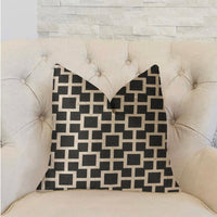 Petunia Black and White Luxury Throw Pillow