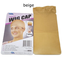 20 Pieces Beige Wig Cap Polyester Hairnet Hair Mesh Wig Weaving Cap Stretchable Elastic Hair Net 2 Pieces/Pack 5 Color