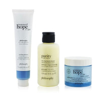 PHILOSOPHY - Smooth, Glowing & Hopeful 3-Pieces Set: Renewed Hope in a Jar Peeling Mousse 75ml +  One-Step Facial Cleanser 120ml