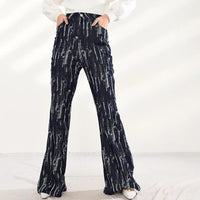 MARIGOLDSHADOWS - Original Takarra High Waist Denim Pants - Deep Blue