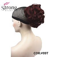 StrongBeauty Short Ponytail Hair Piece Extension Synthetic Hair Wavy Claw Clip in/on Hairpiece COLOUR CHOICES