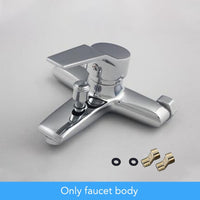 Wall Mounted Bathtub Faucet Waterfall Bath Faucet Brass Chrome Finish Bath Shower Mixer Hot and Cold Water Mixer  FYB011