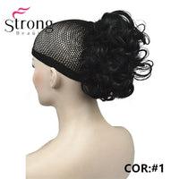 StrongBeauty Short Ponytail Hair Piece Extension Synthetic Hair Wavy Claw Clip in/on Hairpiece COLOUR CHOICES