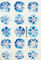 10 Pcs 3D Acrylic Engraved  Nail Sticker Winter White &Mixcolor  Snow  Desgin Water Decals Empaistic Nail Water Slide Decals Z0251