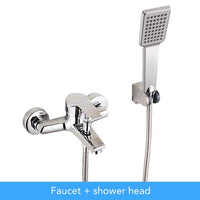 Wall Mounted Bathtub Faucet Waterfall Bath Faucet Brass Chrome Finish Bath Shower Mixer Hot and Cold Water Mixer  FYB011