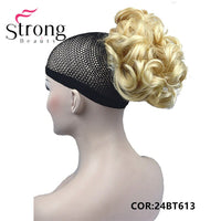 StrongBeauty Short Ponytail Hair Piece Extension Synthetic Hair Wavy Claw Clip in/on Hairpiece COLOUR CHOICES