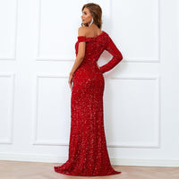 EVELYN BELLUCI - Original Fiona Red One Shoulder Gown