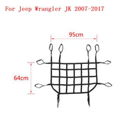 SHINEKA for Jeep Wrangler JK JL 2007-2020+ Car Trunk Roof Luggage Carrier Cargo Basket Trail Net for Wrangler JK JL Accesorries