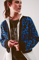 Q2 - Original Cardi in Blue Animal