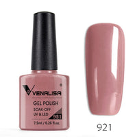 VENALISA - 10 Pcs Nail Gel Polish Full Coverage Beatuiful Color Glitter Color Matt Tempered Top Coat Soak Off Polish Gel Nail Manicure