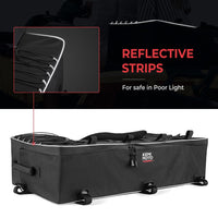 KEMIMOTO - Original Black Rear Rack Bag Package Support Storage Pack Back ATV for Yamaha Big Bear 400 for Polaris 300 for Can-Am Outlander 400