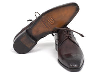 Paul Parkman Men's Brown Medallion Toe Derby Shoes (ID#6584-BRW)