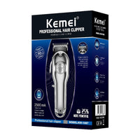 Kemei 1987 Professional Electric All Metal Hair Clipper Powerful Cordless Hair Trimmer Men Silver Gold Haircut Machine Barber