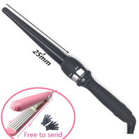 Free of Charge Corn Holde Rcurlers Conical Curling Iron Single Tube Ceramic Glaze Pear Flower Cone Electric Hair Curly Hair