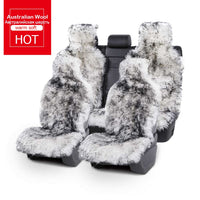 ROWNFUR - Original Car Seat Cover 100% Natural Fur Australian Sheepskin Universal Size,1PCS,Long Hair for Car Lada Granta Kalina Priora Bmw Toyota