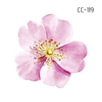 Mini Body Art Waterproof Temporary Tattoos for Women Flower Design Flash Tattoo Sticker CC6034