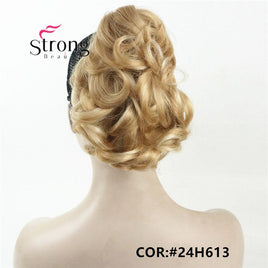 StrongBeauty Short Curly Clip in Claw Ponytail Hair Extension Synthetic Hairpiece 80g With a Jaw/Claw Clip