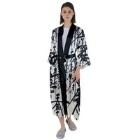 SHARON TATEM LLC - Original Oriental Design Maxi Satin Kimono Maxi Satin Kimono