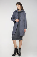 CONQUISTA FASHION - Original Gray Wool Straight Coat