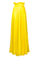 MENESTHO' - Original Silk Modal Yellow High Waist Long Skirt