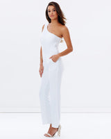 SKIVA - Original One Shoulder Pantsuit - White